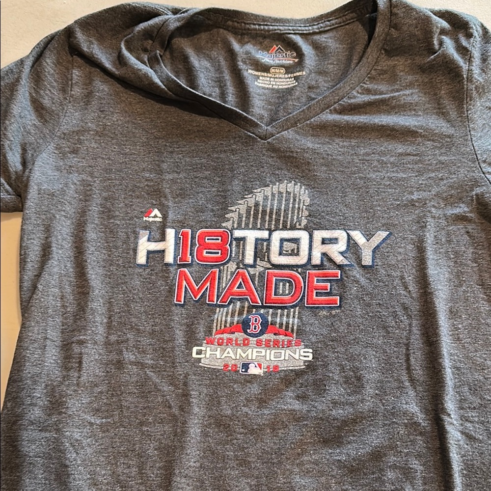 Gray Boston Red Sox World Series Champions T-Shirt